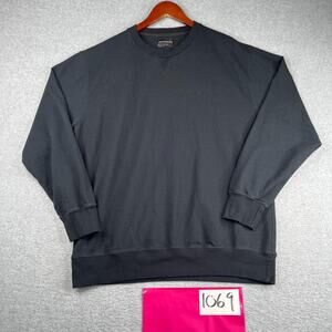 GoodlIfe Crew Neck Sweatshirt Mens 2XL Black Casual Pullover Classic